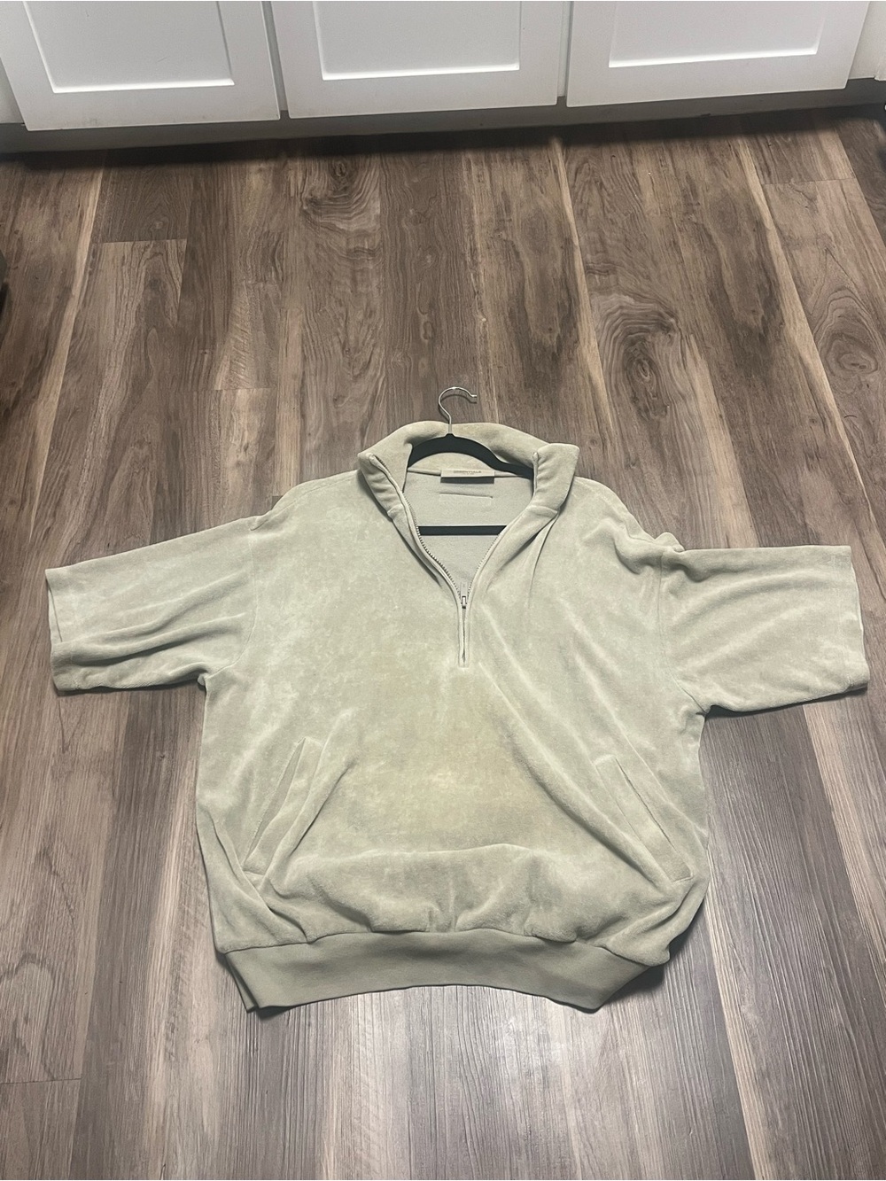 Essentials Olive Green Half-Zip Pullover